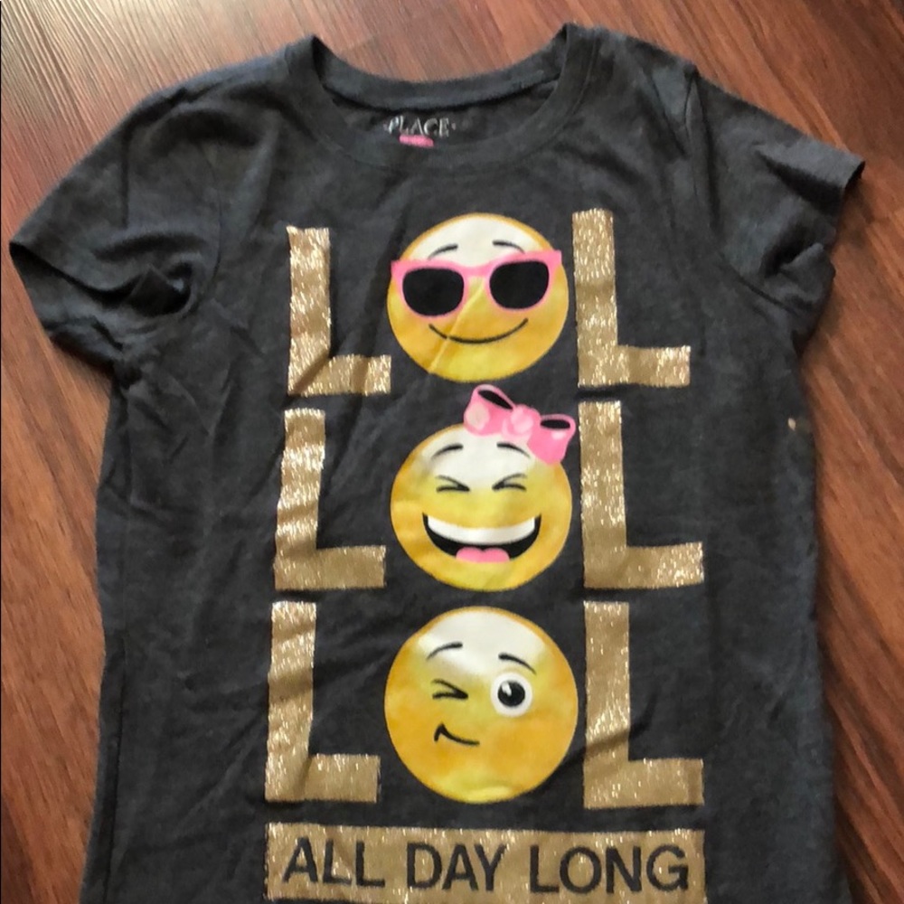 Gray Lol emoji shirt